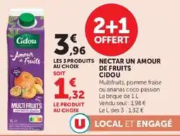 Hyper U Cidou Nectar un amour de fruits offre