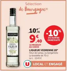 Hyper U VEDRENNE LIQUEUR DE FLEUR offre