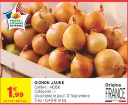 Intermarché Contact Fruits & Légumes de France Oignon Jaune offre