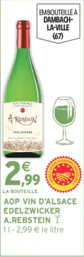Intermarché Contact Aop vin d'alsace edelzwicker a rebstein offre