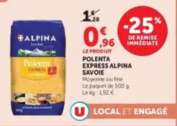 Hyper U ALPINA Polenta Express offre