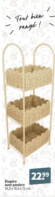 Étagère avec paniers