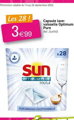 Kandy Sun - capsule lave- vaisselle optimum pure offre