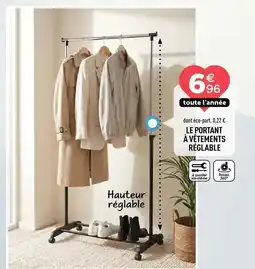 Centrakor Le portant à vétements réglable offre
