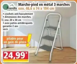 Norma Marche-pied en métal 3 marches offre