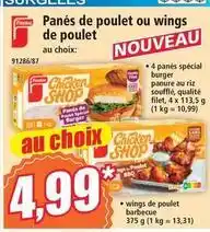 Norma Findus - panes de poulet ou wings de poulet offre