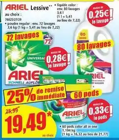 Norma Ariel - lessive offre
