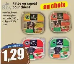 Norma Roy - pâtée ou ragoût pour chiens offre