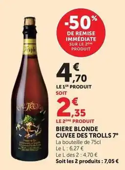 Hyper U Biere blonde cuvee des trolls 7° offre