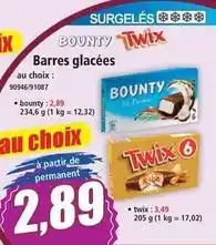 Norma Bounty/twix - barres glacées offre
