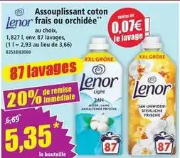 Norma Lenor - assouplissant coton frais ou orchidée offre