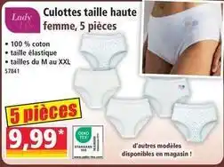 Norma Culottes taille haute femme, 5 pièces offre