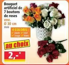 Norma Bouquet artificiel de 7 boutons de roses offre