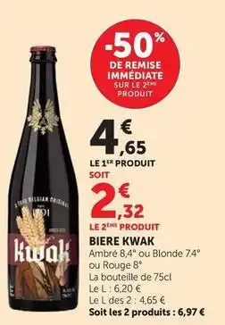 Hyper U Kwak - biere offre