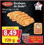 Norma Le gaulois - escalopes de dinde offre
