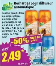 Norma Praktix - recharges pour diffuseur automatique offre