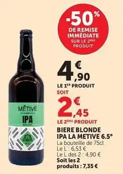 Hyper U La metive - biere blonde ipa offre