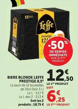 Hyper U Leffe - bière blonde prestige 8.5 offre