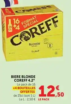 Hyper U Coreff - biere blonde 4,2° offre