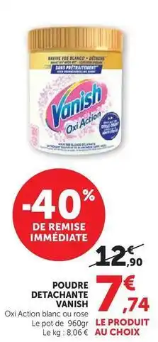 Hyper U Vanish - poudre detachante offre