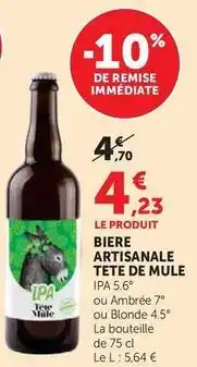 Hyper U Tete de mule - biere artisanale offre