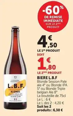 Hyper U L.b.f - biere offre