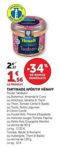 Hyper U Hénaff - tartinade aperitif offre