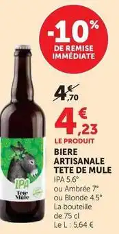 Super U Tete de mule - biere artisanale offre