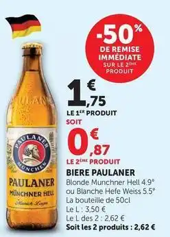 Super U Paulaner - biere offre