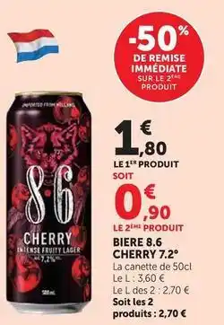 Super U Biere 8.6 cherry 7.2 offre