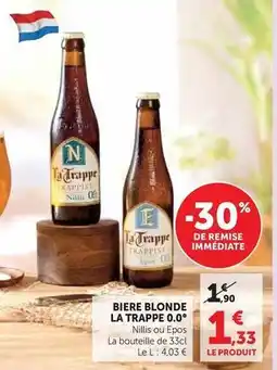 Super U La trappe - biere blonde offre