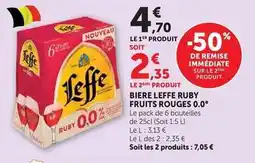 Super U Leffe - biere ruby fruits rouges offre