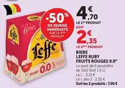 U Express Leffe - biere ruby fruits rouges offre