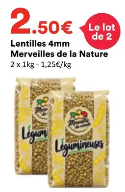 Hmarket Merveilles de la Nature Lentilles 4mm offre