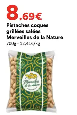 Hmarket Merveilles de la Nature Pistaches coques grillées salées offre