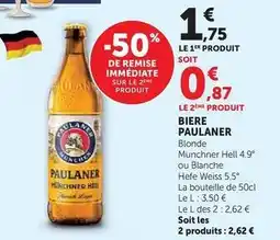 U Express Paulaner - biere offre