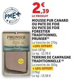 Super U Prunier - mousse pur canard traditionnel offre