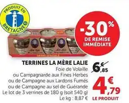 Super U La mere lalie - terrines offre