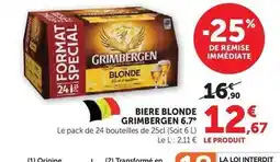 Super U Grimbergen - biere blonde 6.7° offre