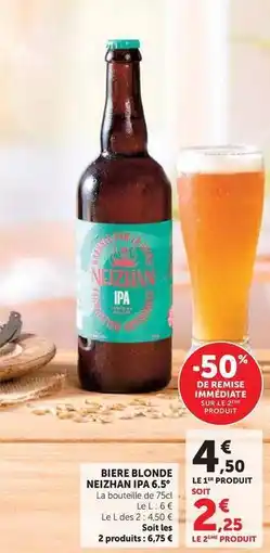Super U Neizhan - biere blonde ipa 6.5 offre