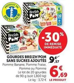 Super U Breizh pom - gourdes sans sucres ajoutés offre