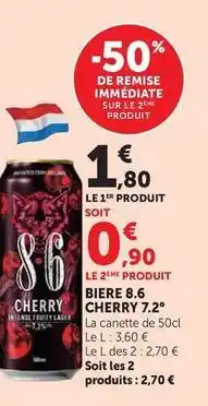 U Express 8.6 - biere cherry 7.2 offre