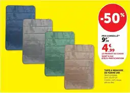 Hyper U Tapis memoire de forme uni offre