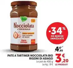 Hyper U Rigoni di asiago - pate a tartiner nocciolata bio offre