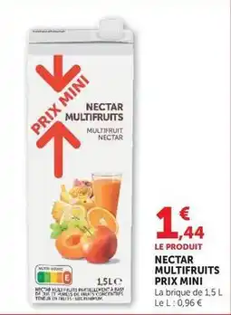 Hyper U Prix mini - nectar multifruits offre