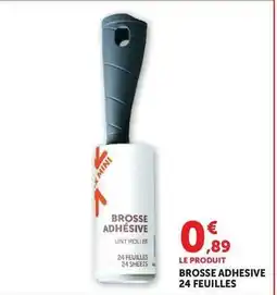 Hyper U Prix mini - brosse adhesive 24 feuilles offre