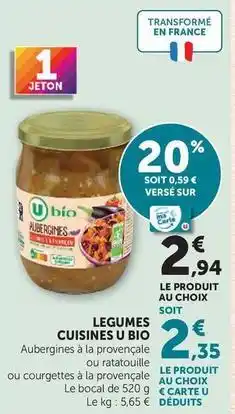 Hyper U U bio - legumes cuisines offre