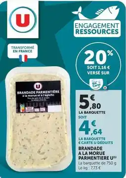 Hyper U U - brandade a la morue parmentière offre