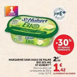 Hyper U St hubert - margarine sans huile de palme bio offre
