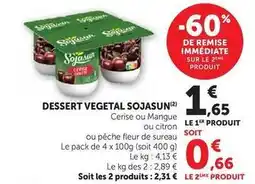 U Express Sojasun - dessert vegetal offre